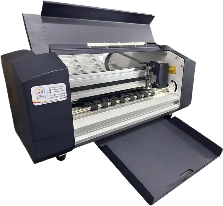 Plotter de recorte ADGL com a tampa aberta